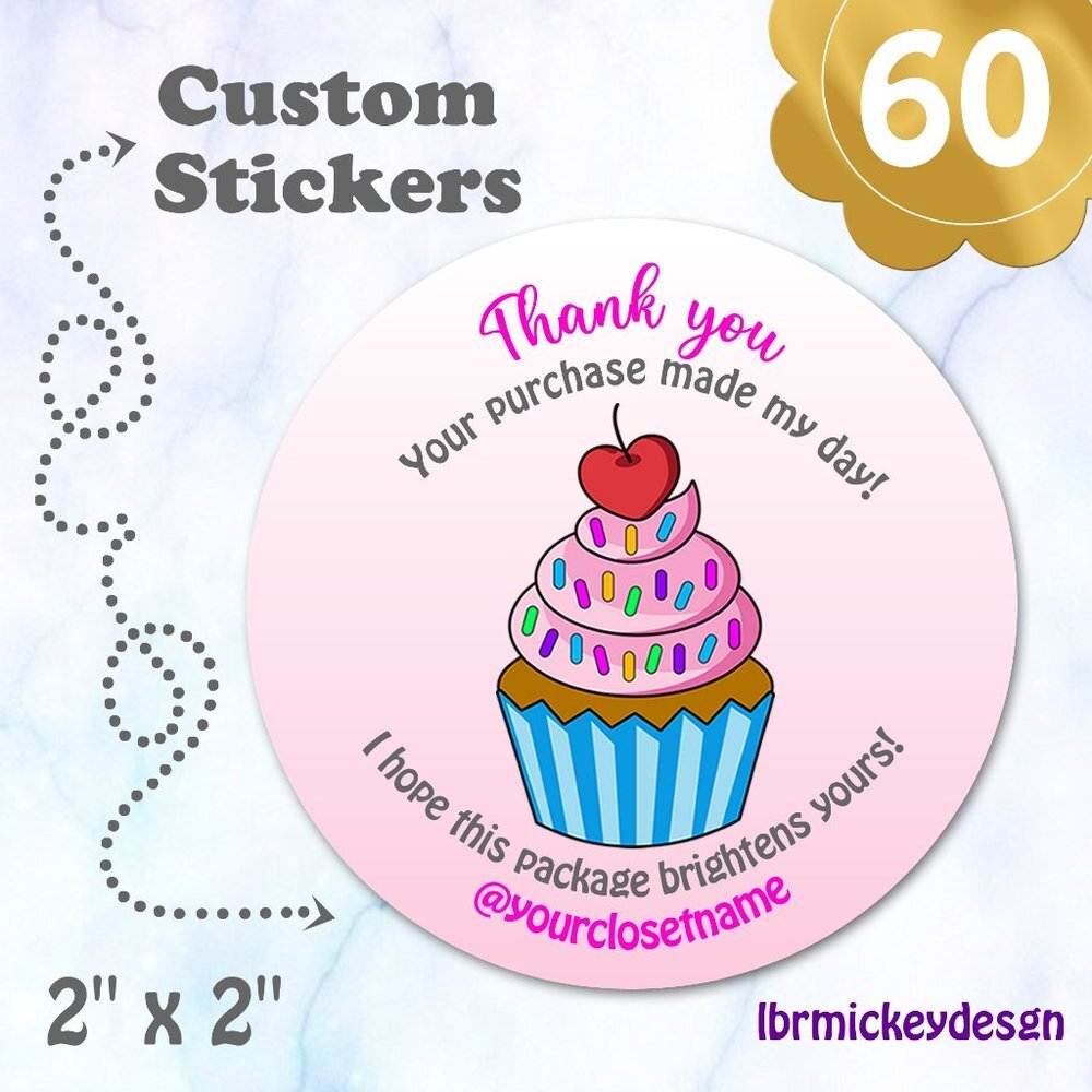 ♥️ 5x25 / 60 Thank YOU STICKERS